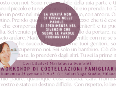 Locandina Workshop Costellazioni Famiglairi